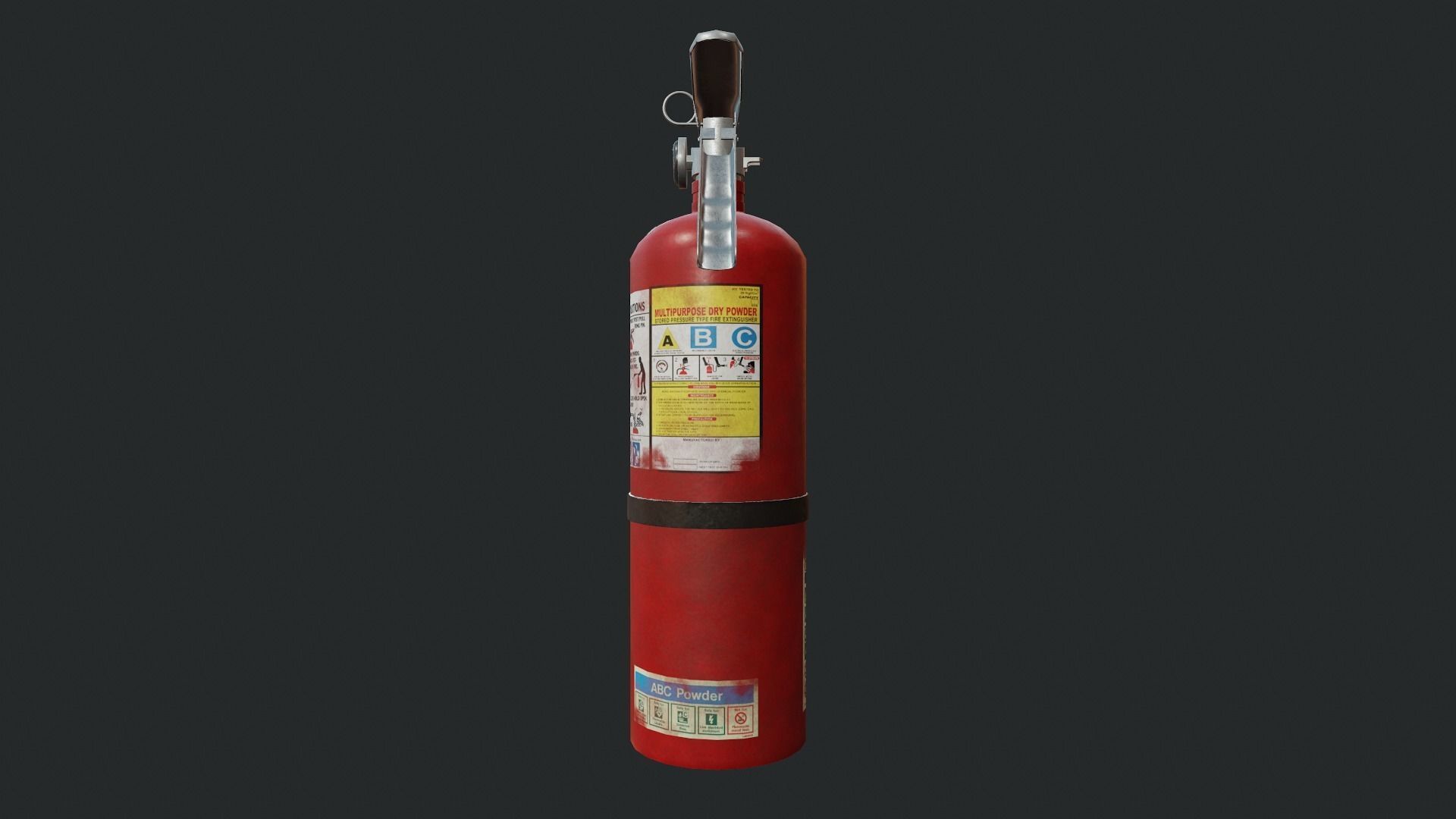 Fire Extinguisher- Tutorial Included Low-poly 3D model_8