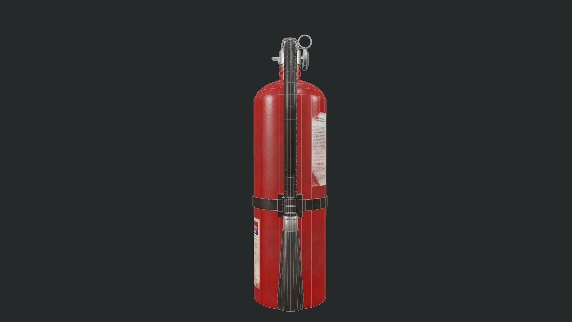 Fire Extinguisher- Tutorial Included Low-poly 3D model_13