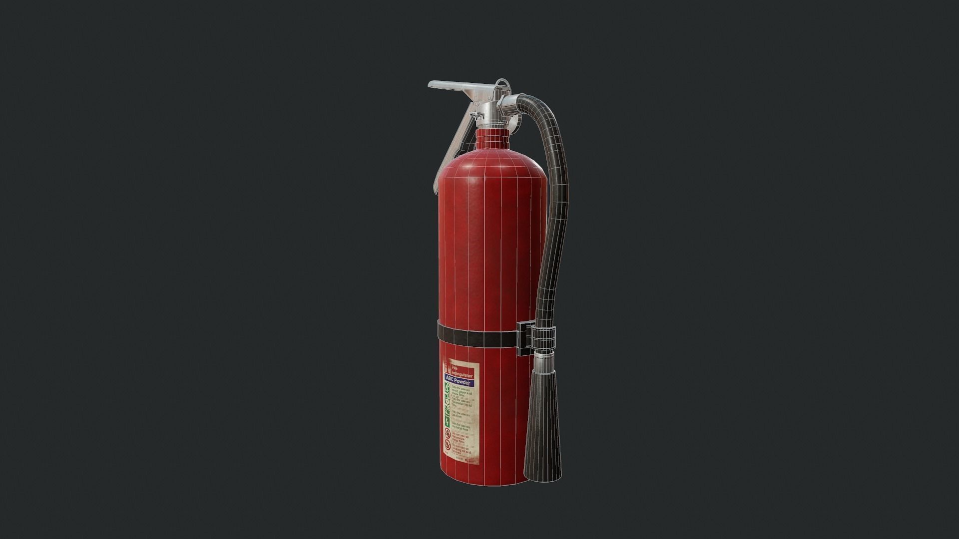 Fire Extinguisher- Tutorial Included Low-poly 3D model_5