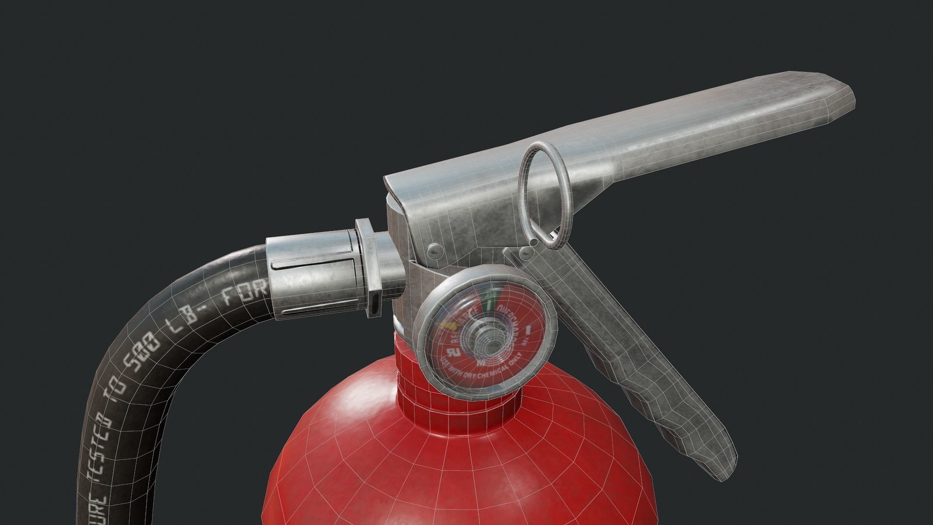 Fire Extinguisher- Tutorial Included Low-poly 3D model_17