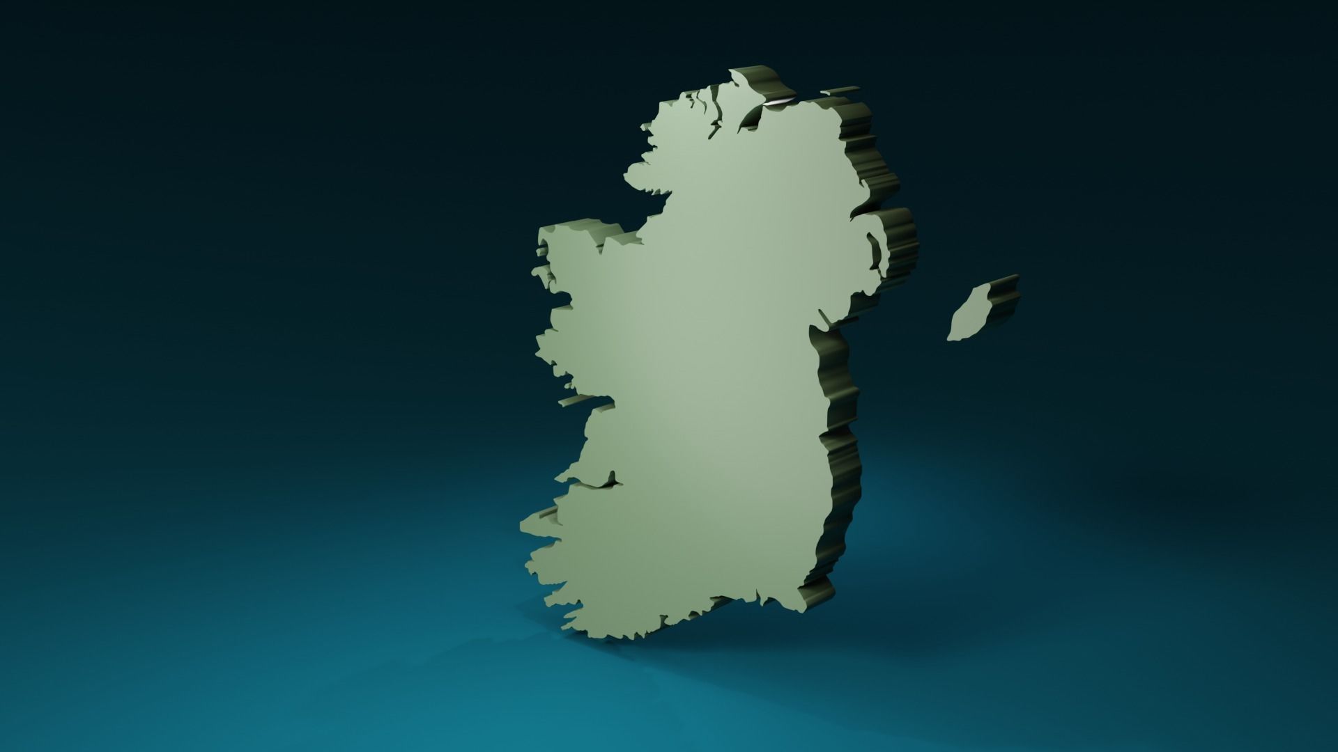 IRELAND POLITICAL MAP LAYOUT Low-poly 3D model_30