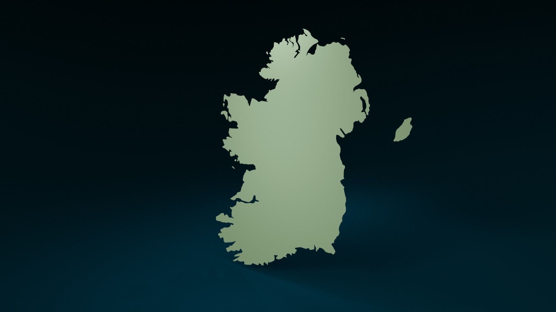 IRELAND POLITICAL MAP LAYOUT Low-poly 3D model_28