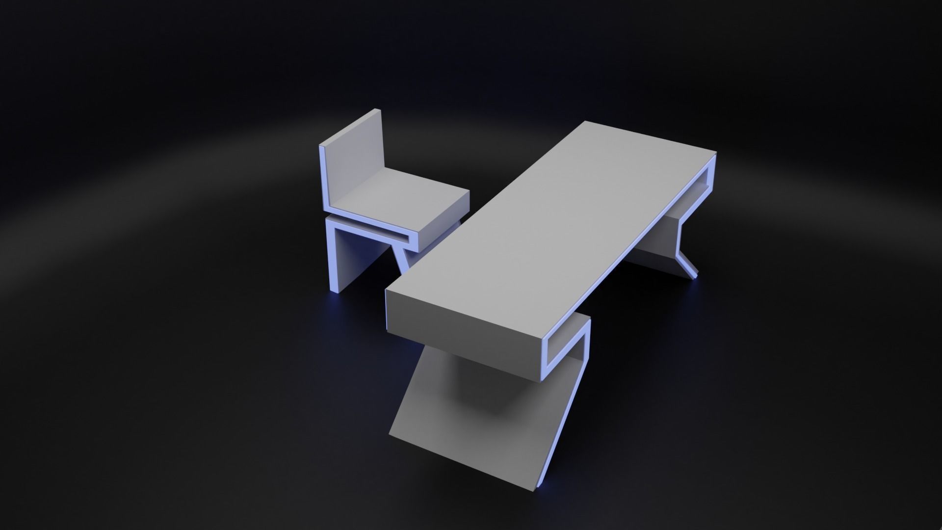  desk chair 3D model_1