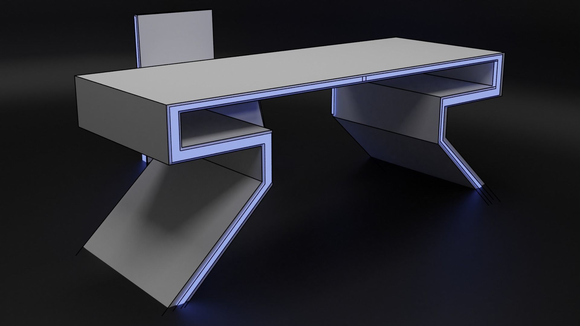  desk chair 3D model_2