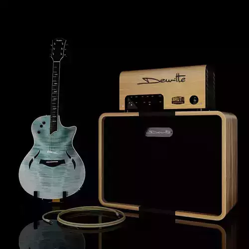 Guitarist Set 1 DeWitte Amp and Taylor T5z Pro 3D model