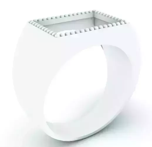 ring for a rectangular stone