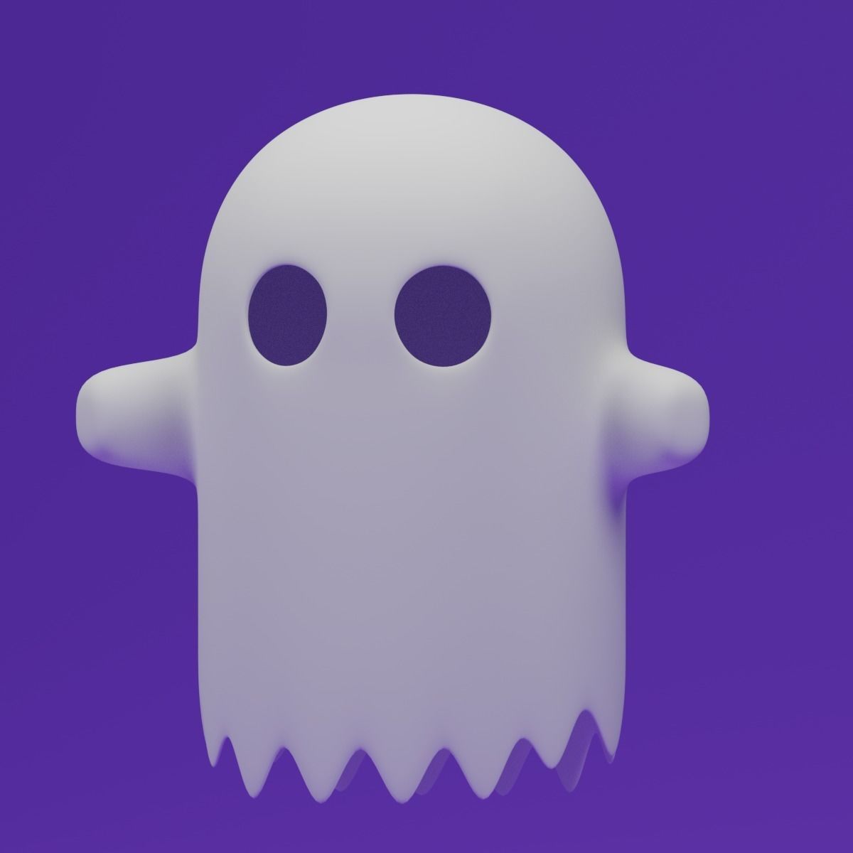 Cartoon Ghost 3D model_6