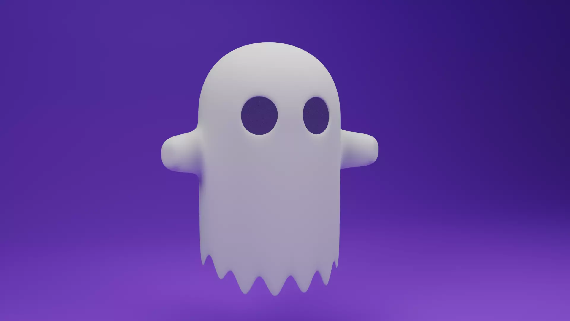 Cartoon Ghost 3D model_0