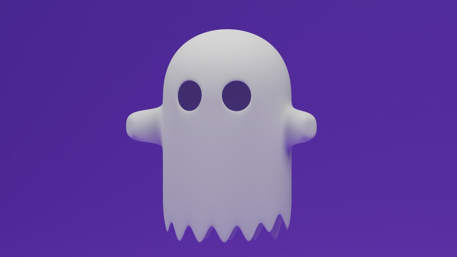 Cartoon Ghost 3D model_3