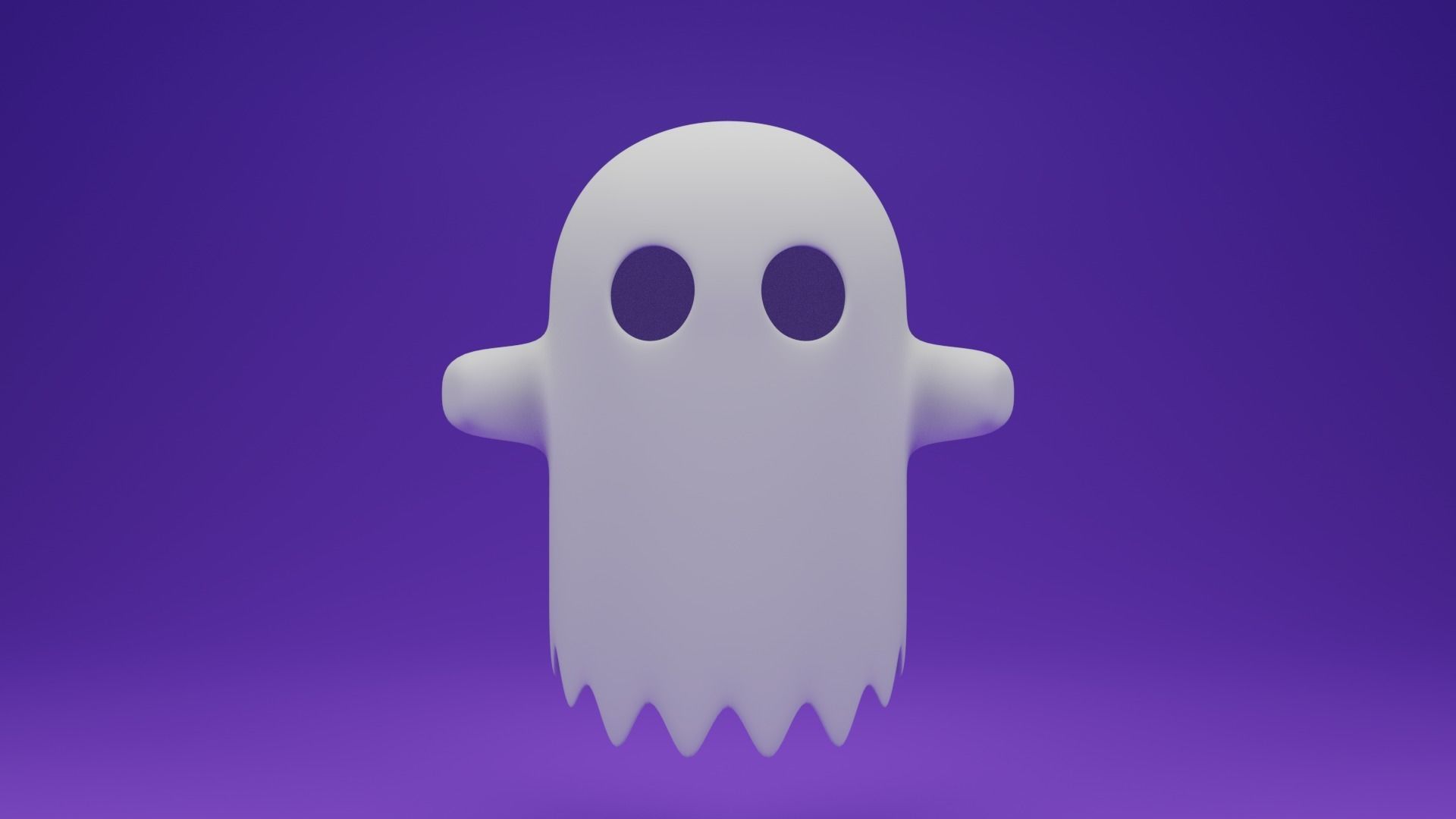 Cartoon Ghost 3D model_5