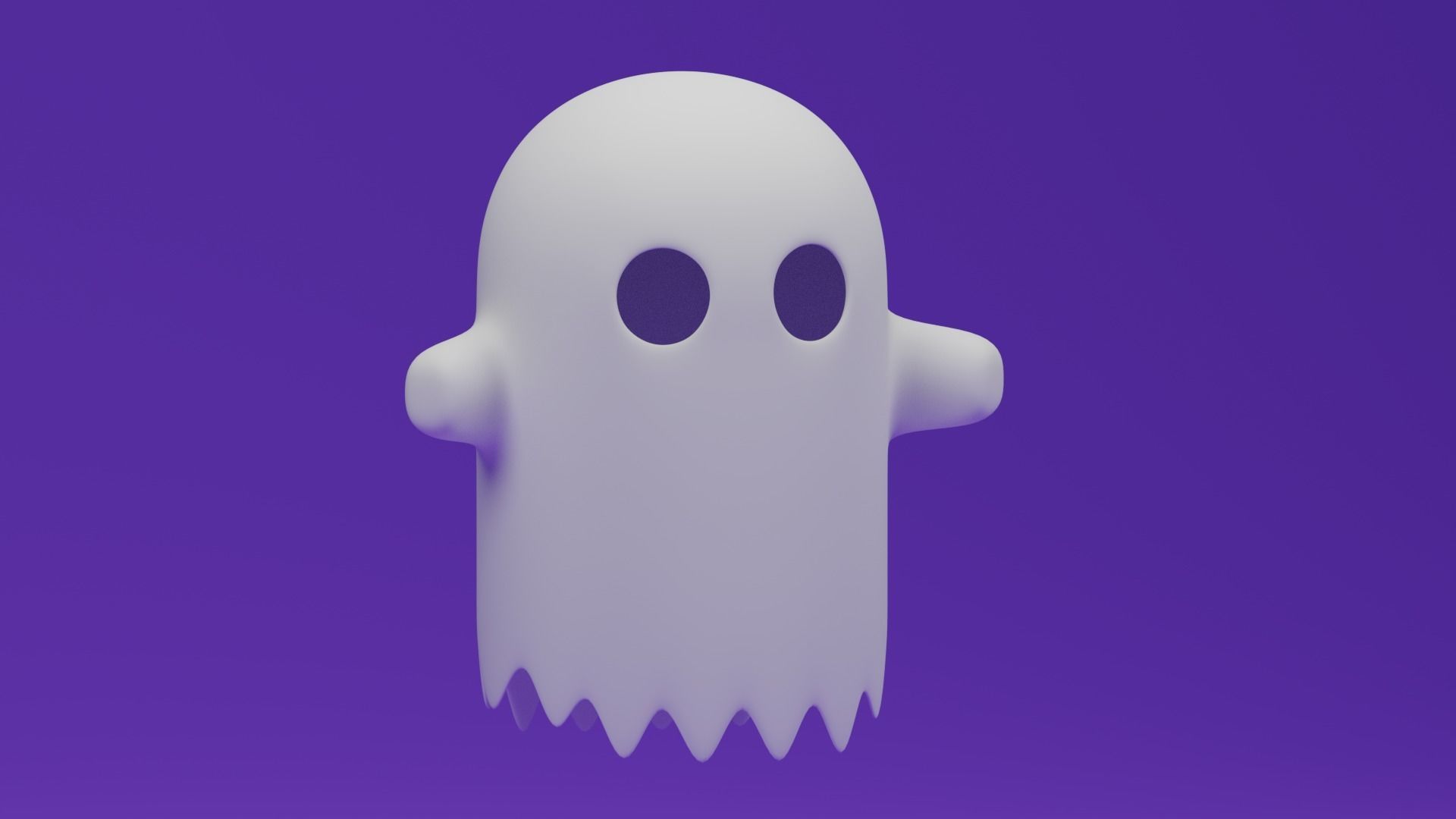 Cartoon Ghost 3D model_1