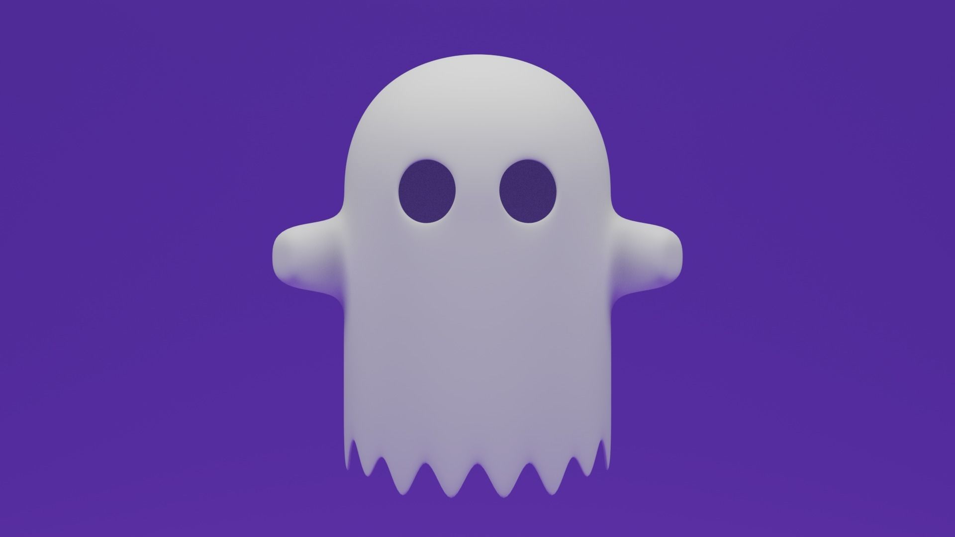 Cartoon Ghost 3D model_4