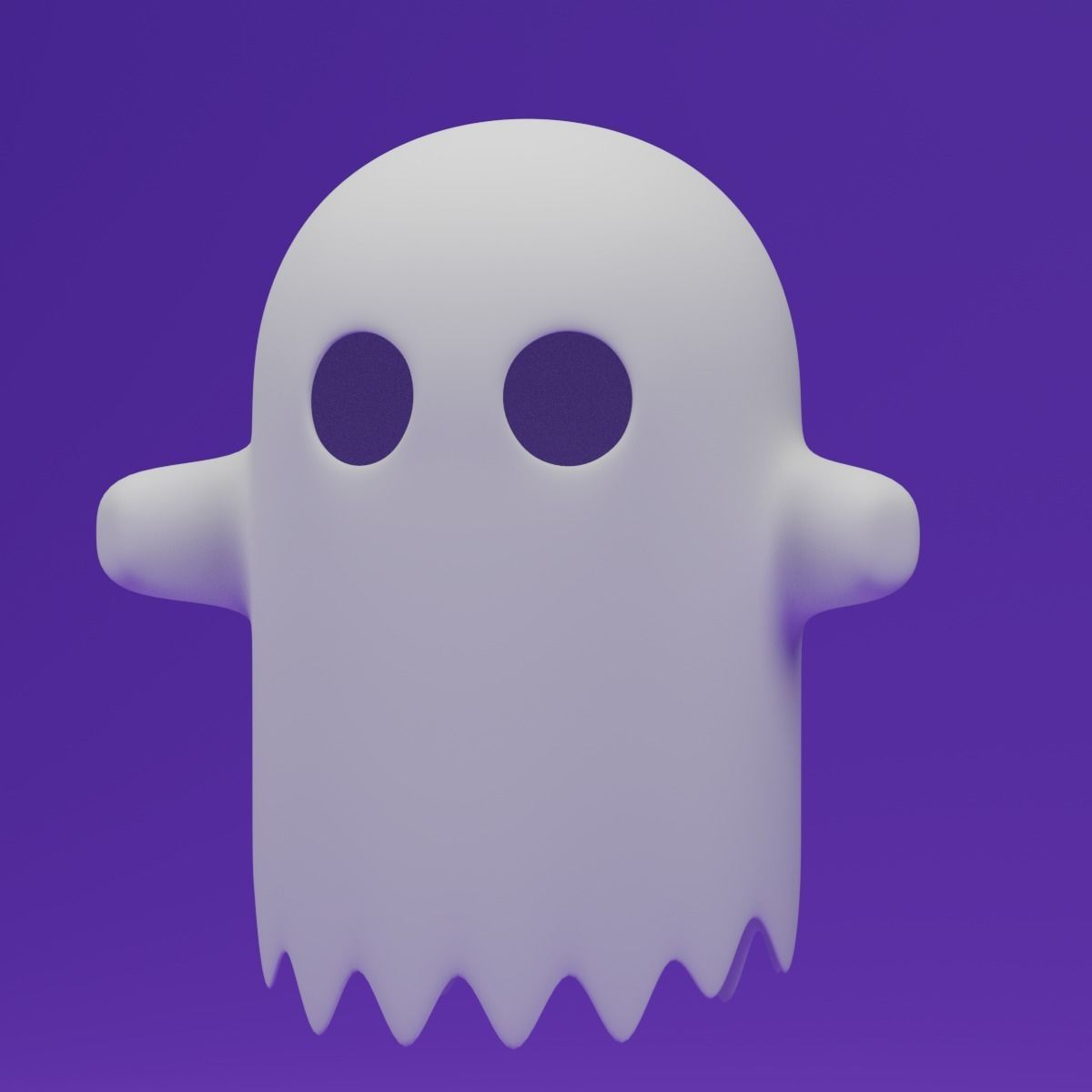 Cartoon Ghost 3D model_7