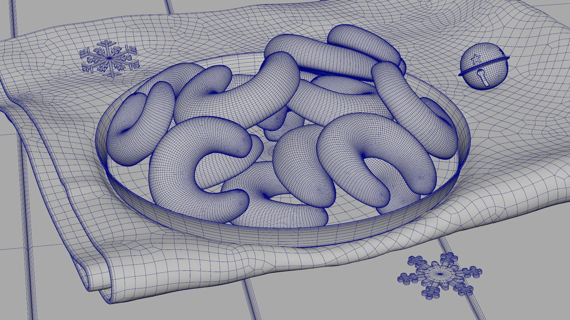 Cookies Vanillekipferl 3D model_2