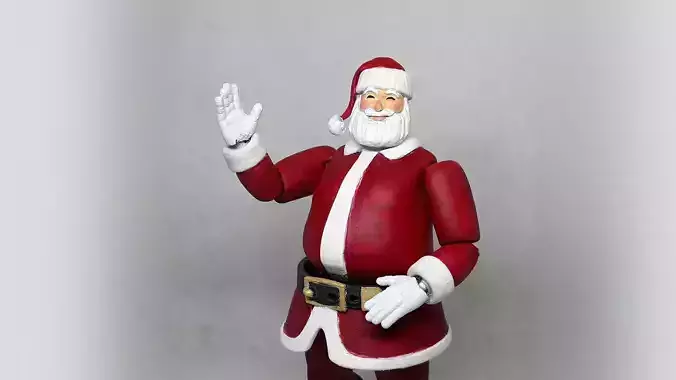 santa claus articulated action figure 3D print model santa claus articulated action figure 3D print model