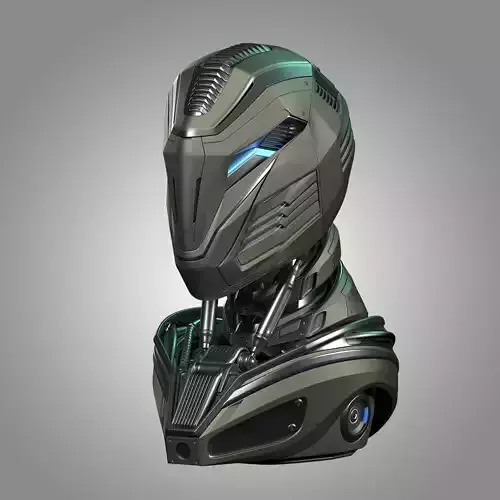 Robot Alien Mech Head 3D model