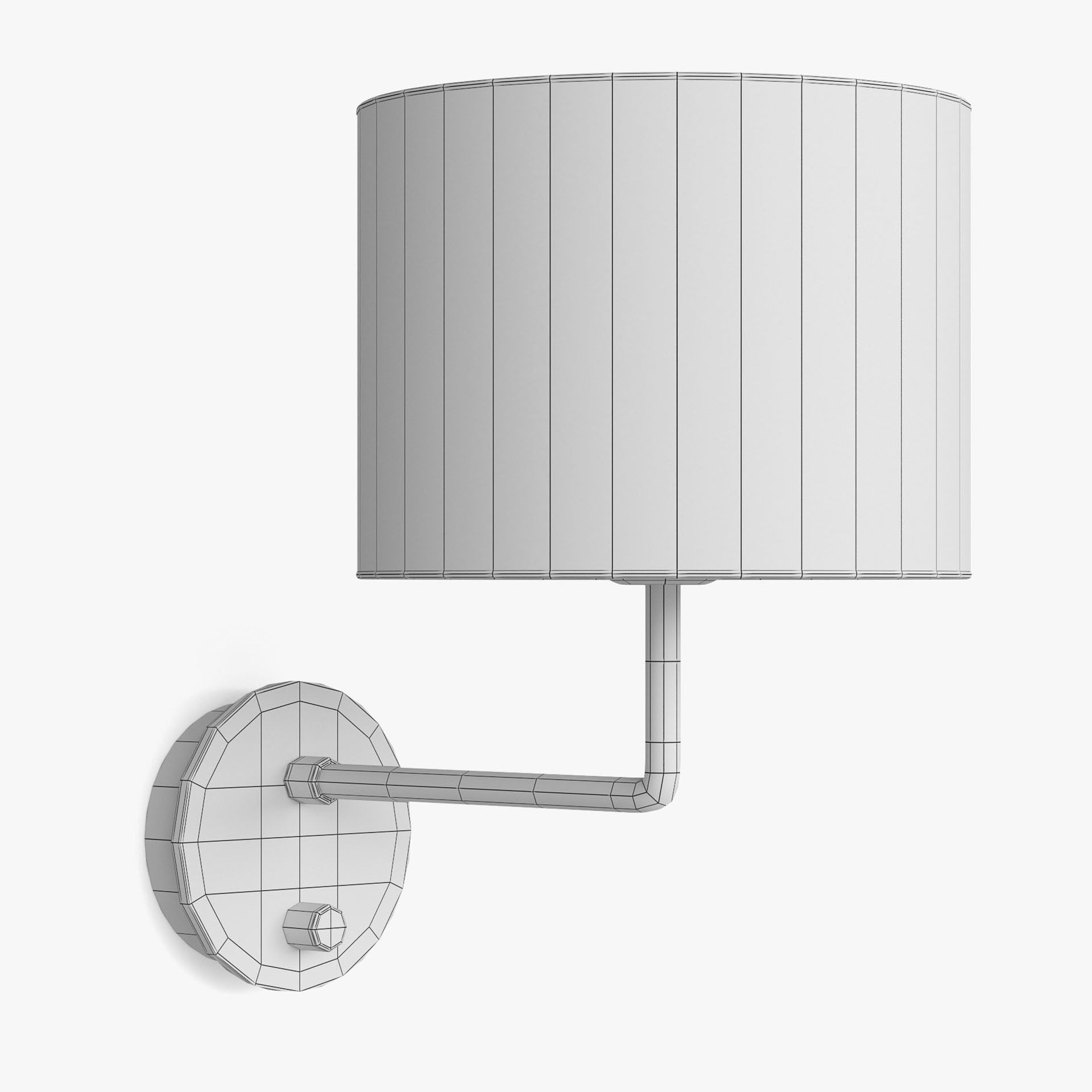 Lamp Wall Bedside Gubi Gravity Small Low-poly 3D model_1
