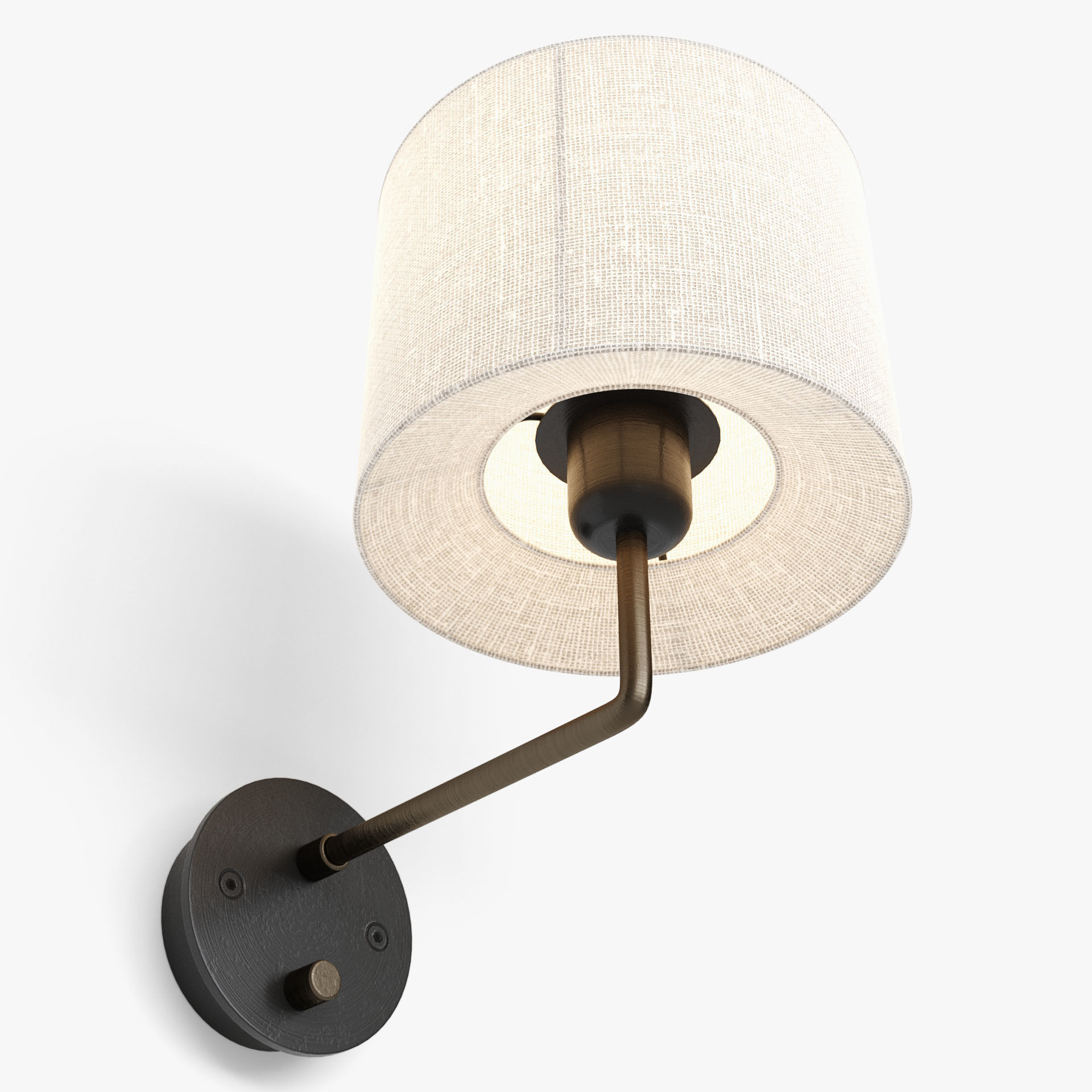 Lamp Wall Bedside Gubi Gravity Small Low-poly 3D model_5