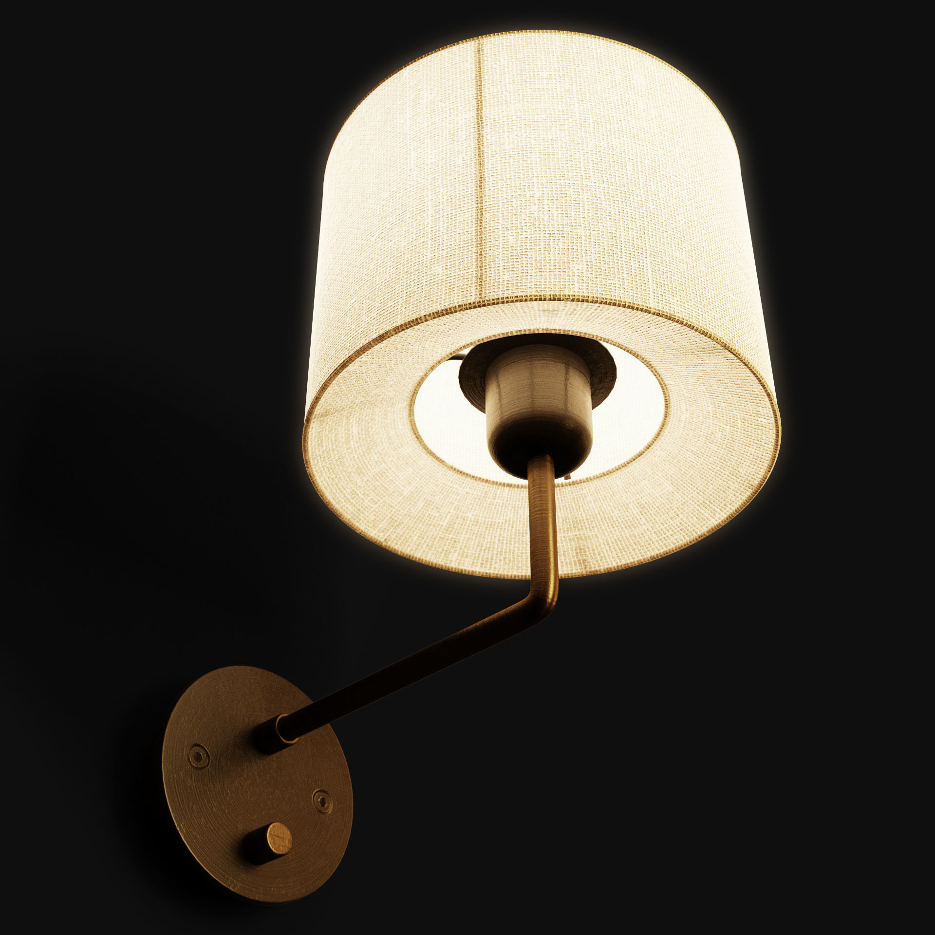 Lamp Wall Bedside Gubi Gravity Small Low-poly 3D model_4