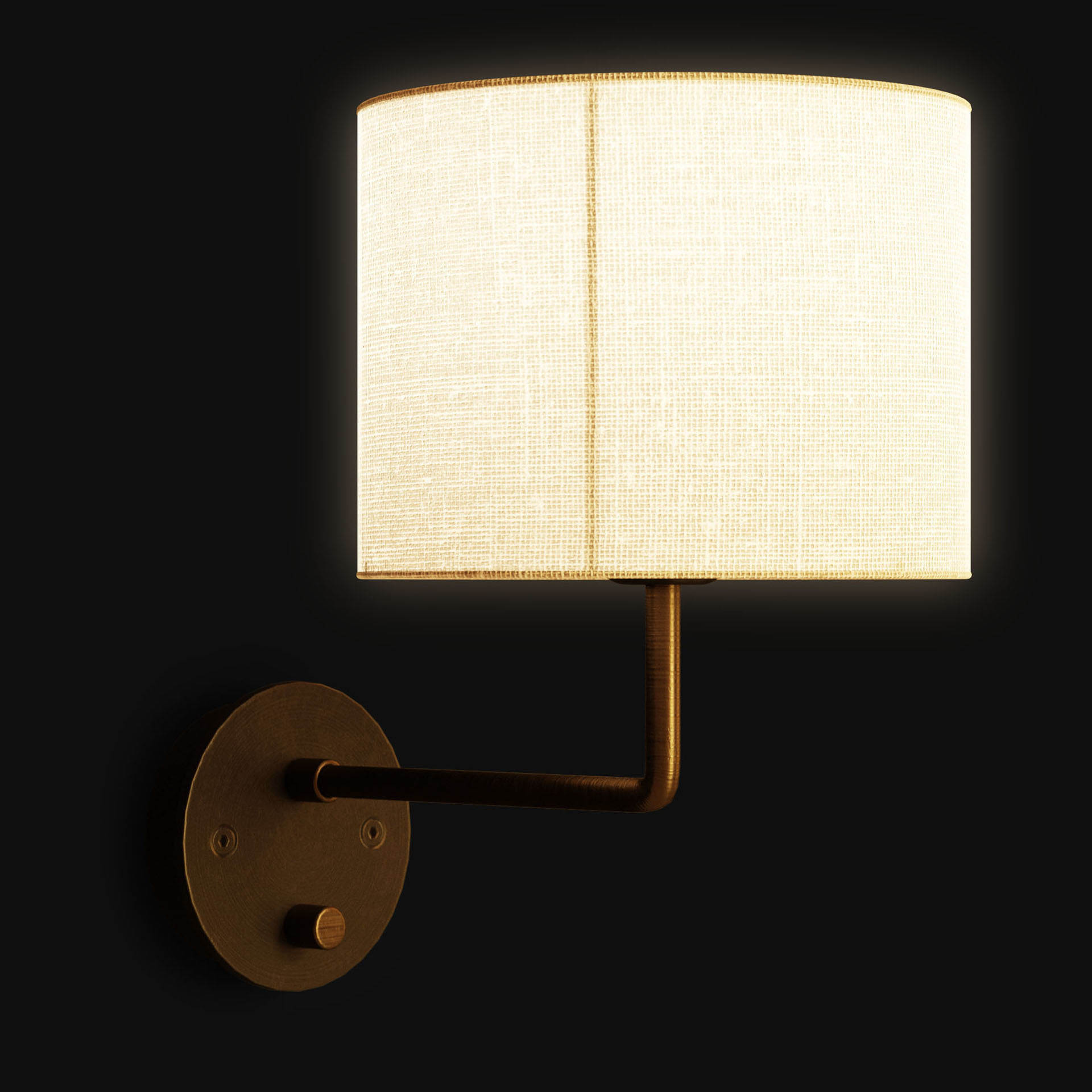 Lamp Wall Bedside Gubi Gravity Small Low-poly 3D model_3