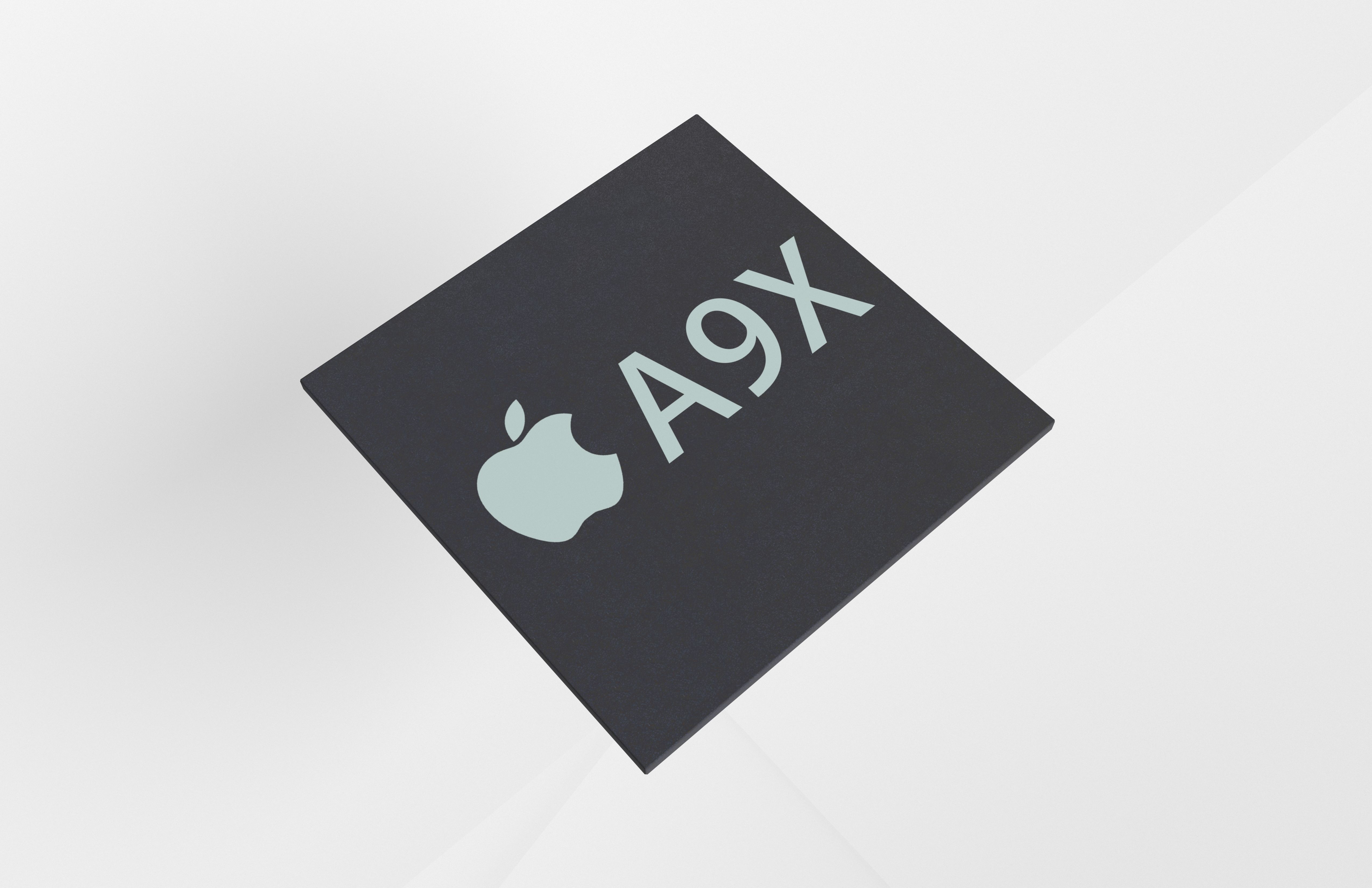 Apple CPU A9X Low-poly 3D model_4