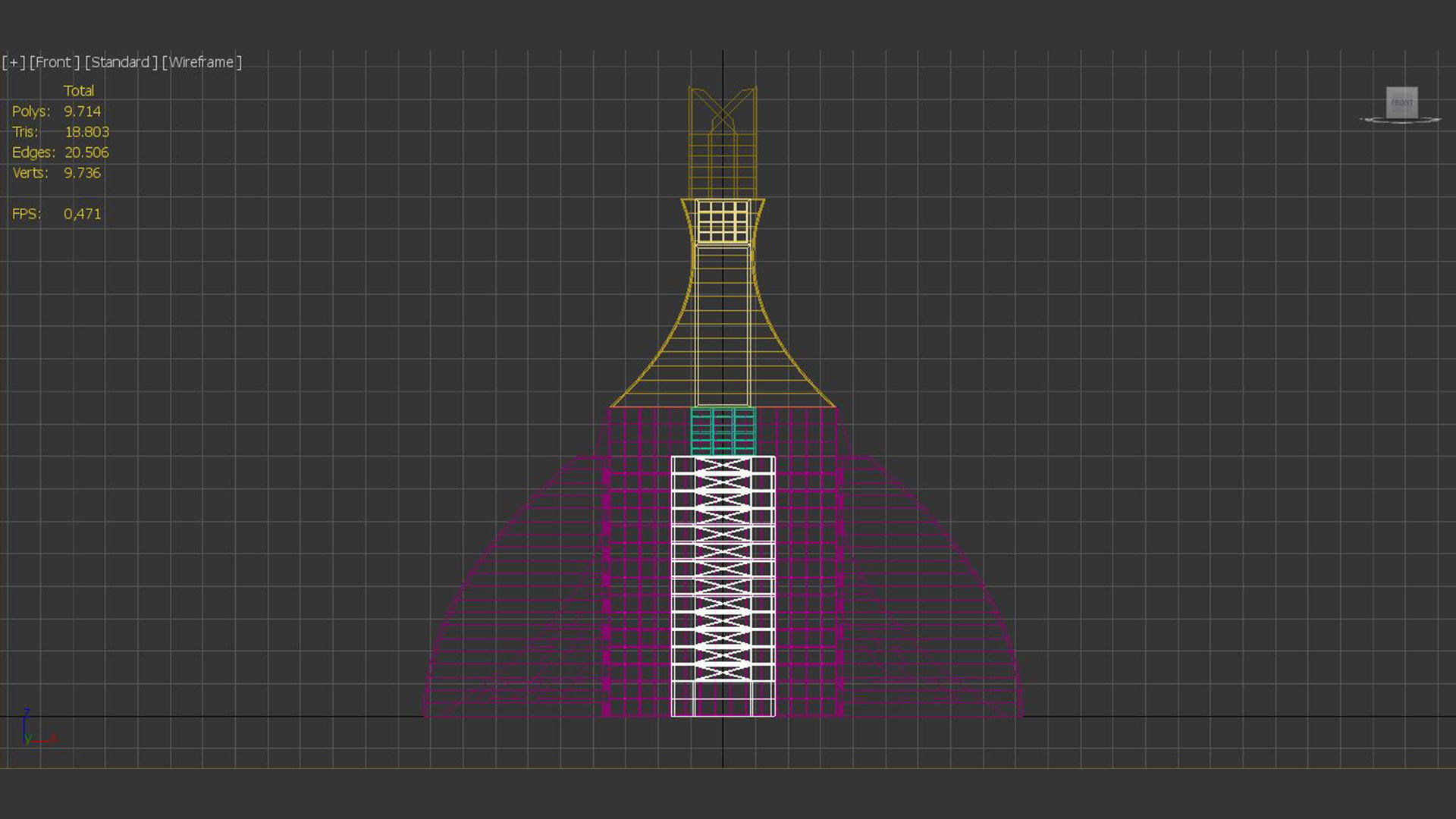 Sci-Fi Building 1 Low-poly 3D model_7