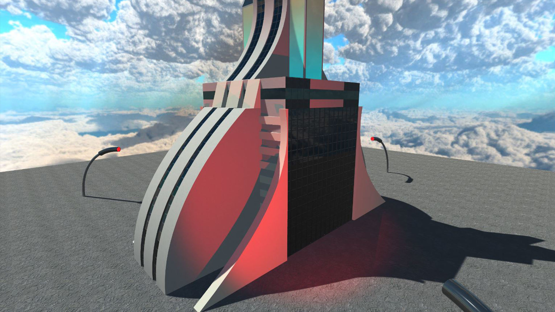 Sci-Fi Building 1 Low-poly 3D model_2