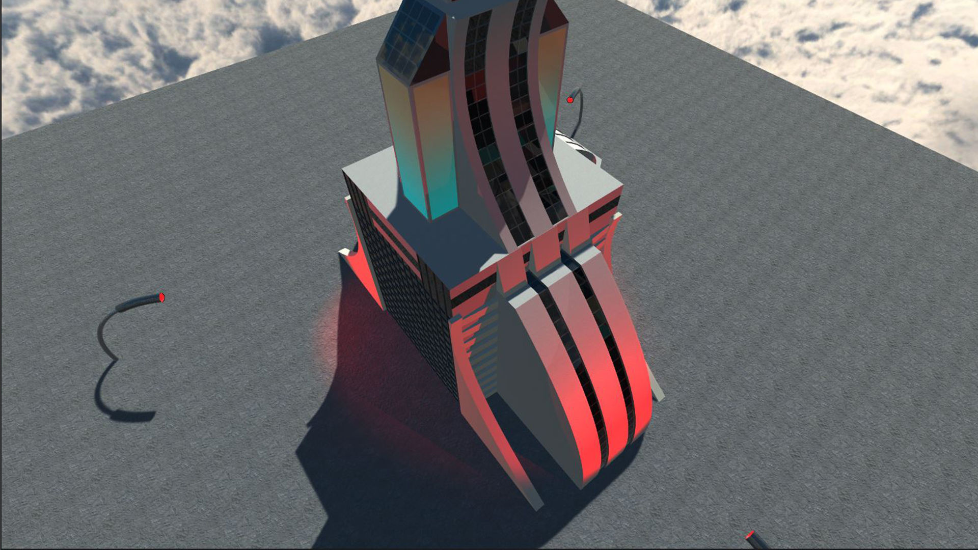Sci-Fi Building 1 Low-poly 3D model_3