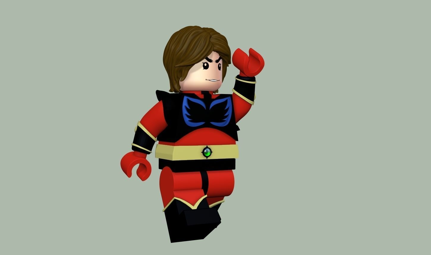 Duke Fleed Minifigure Lego Actarus Grendizer Goldorak Goldrake 3D model_5