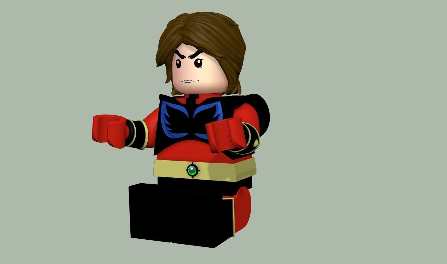 Duke Fleed Minifigure Lego Actarus Grendizer Goldorak Goldrake 3D model_4