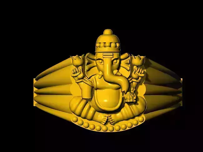 ganesh ring  rhino matrix   6gm 22k