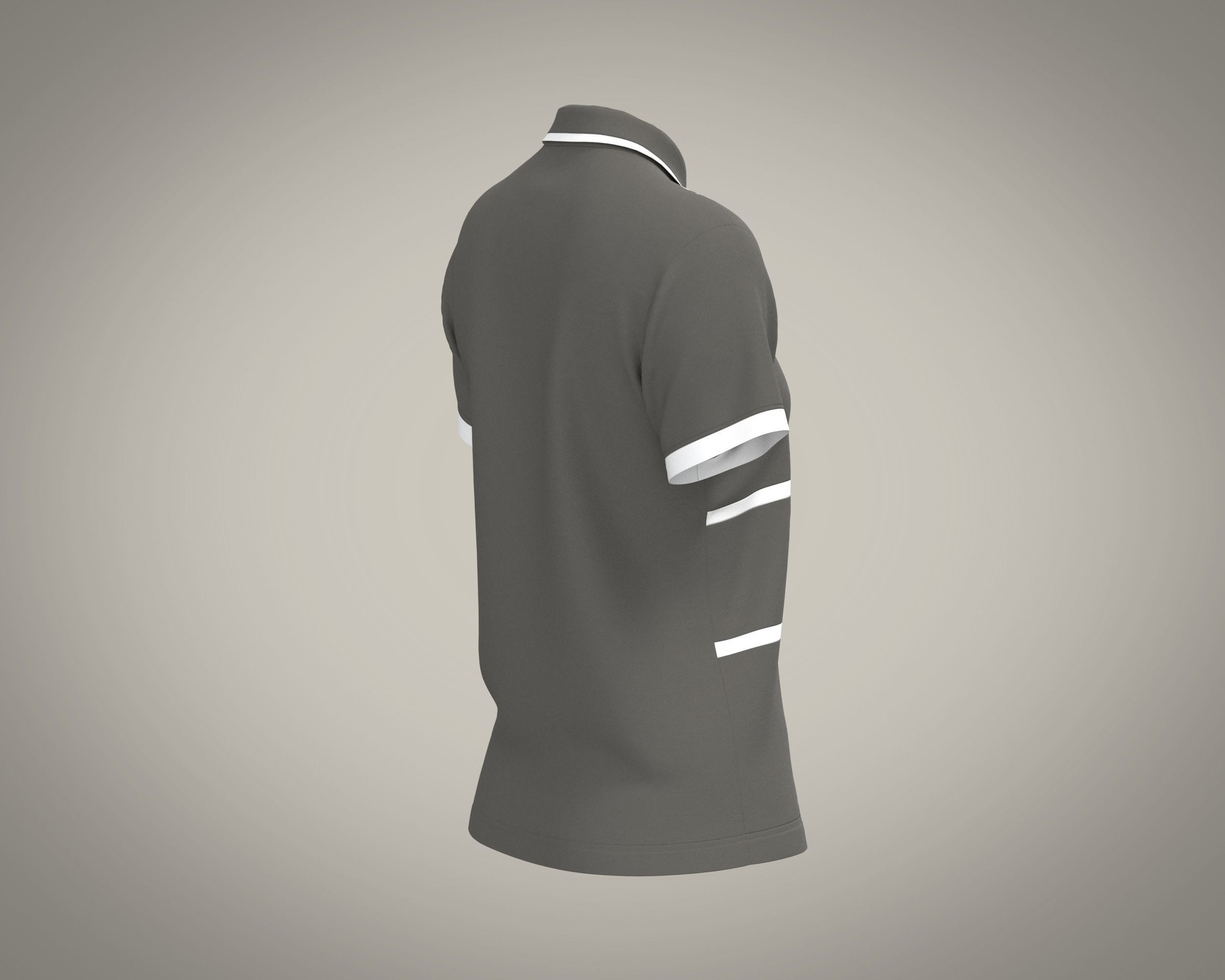 Ladies Polo Tops 3D model_4