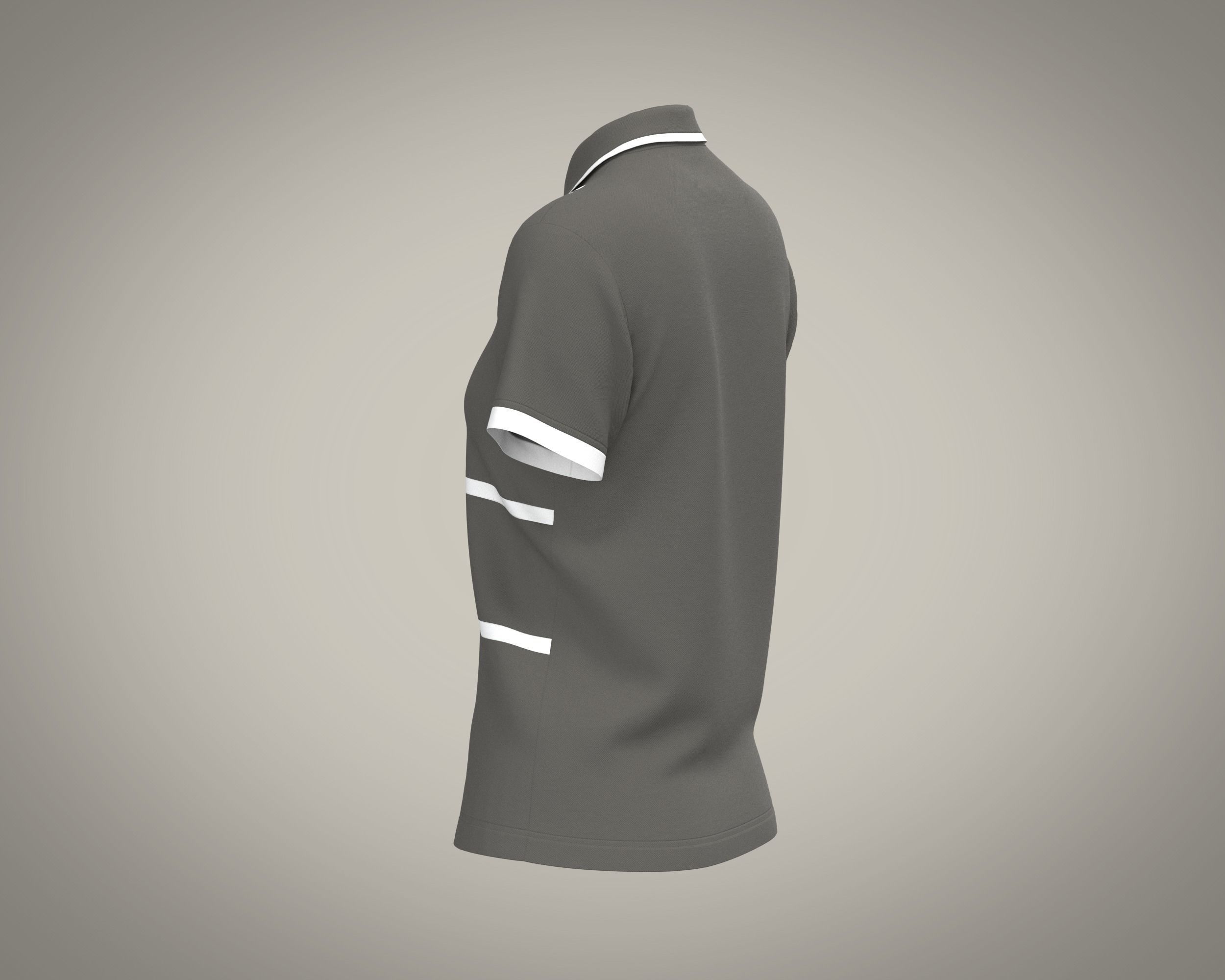 Ladies Polo Tops 3D model_6