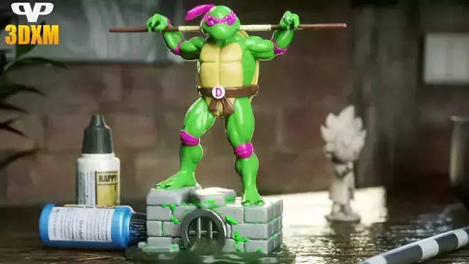 TMNT Donatello for 3D Printing STL 3DXM ChibiSTL 3D print model