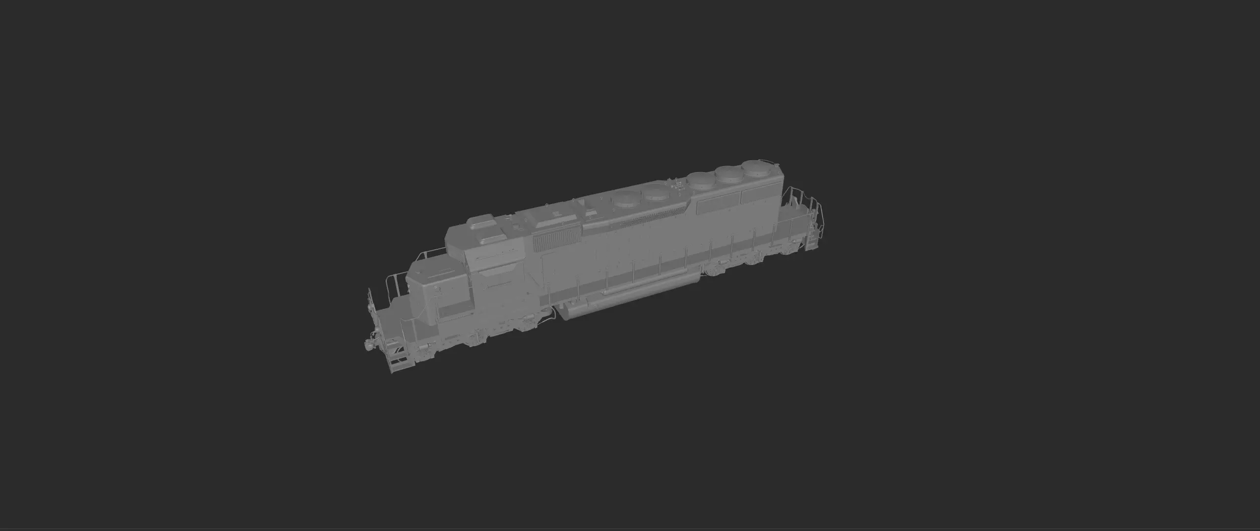 EMD SD40-2 Low-poly 3D model_0