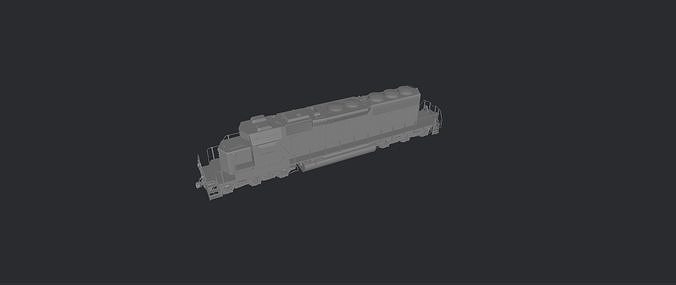 EMD SD40-2 Low-poly 3D model