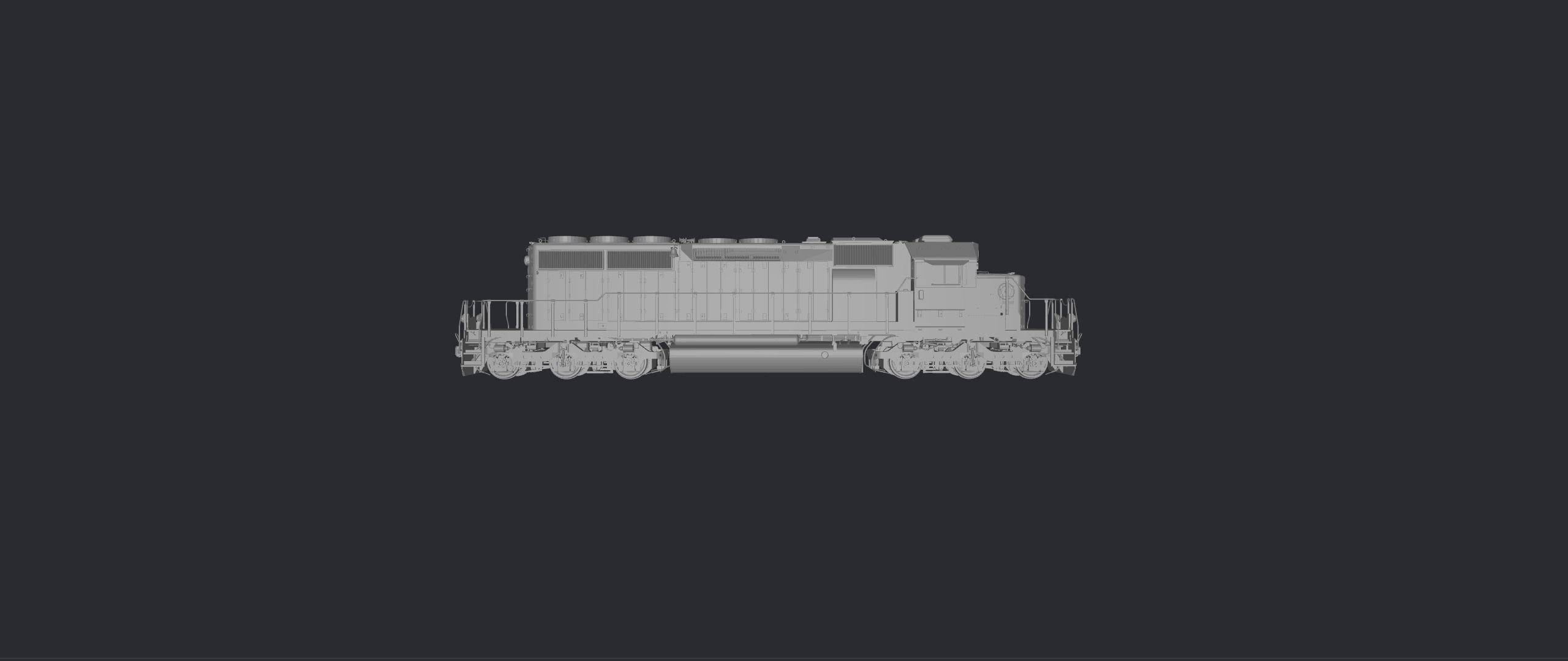EMD SD40-2 Low-poly 3D model_4