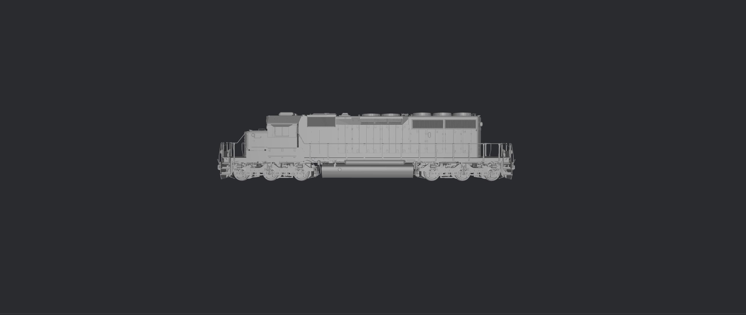 EMD SD40-2 Low-poly 3D model_3