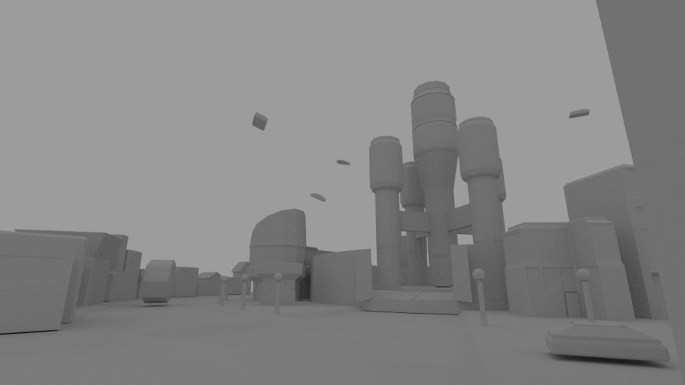 Low Poly City Illustration Low-poly 3D model_3