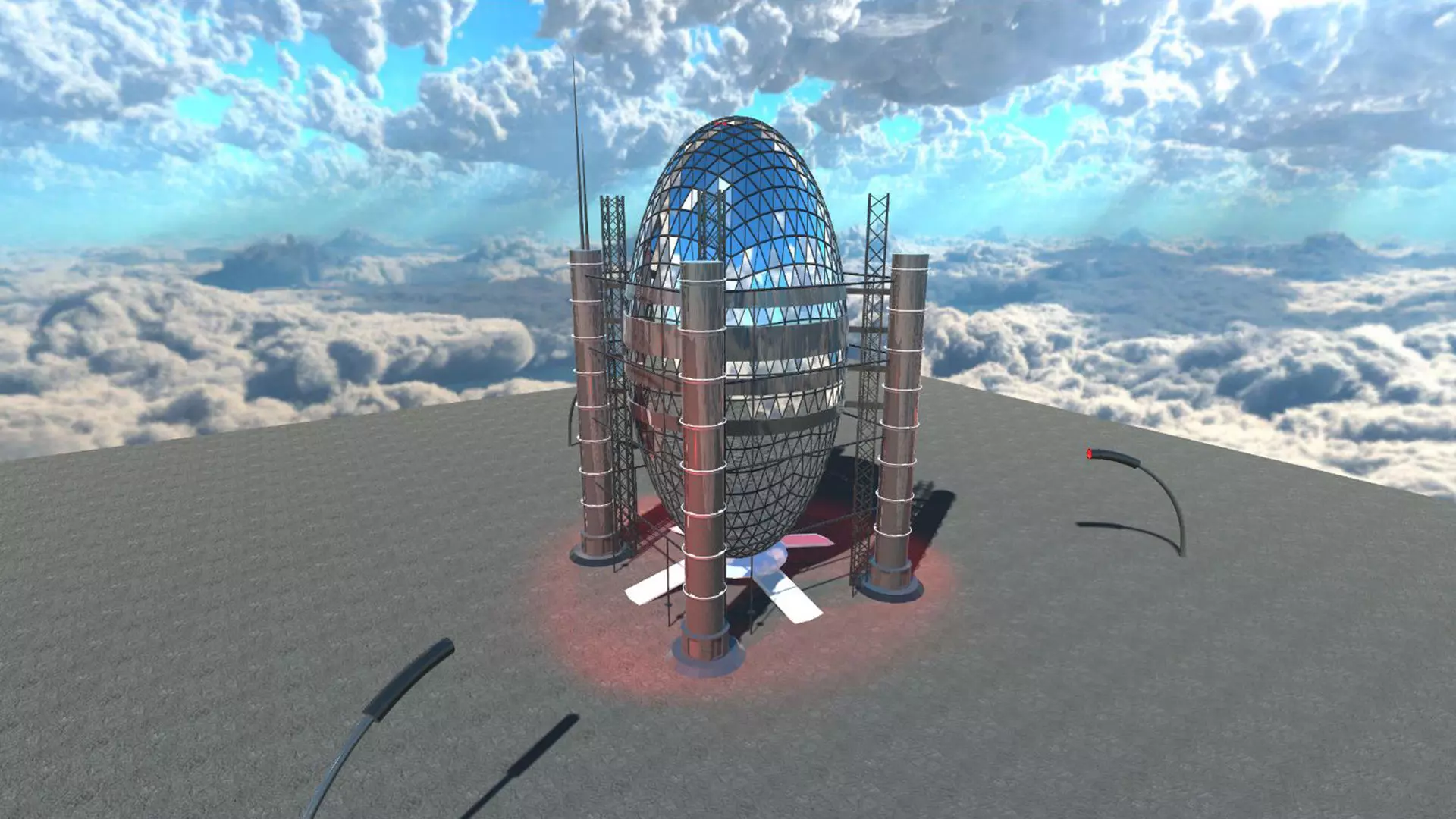 Sci-Fi Building 2 3D model_0