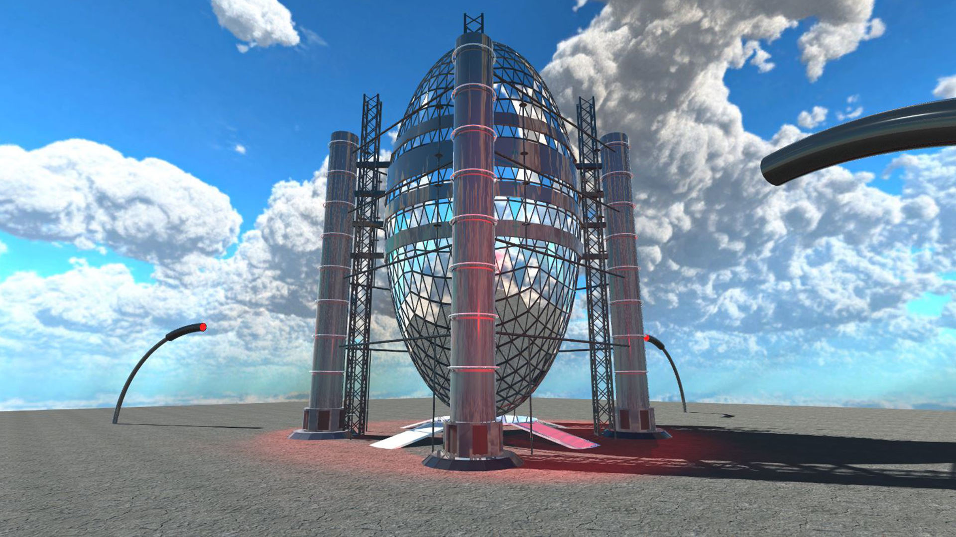 Sci-Fi Building 2 3D model_2