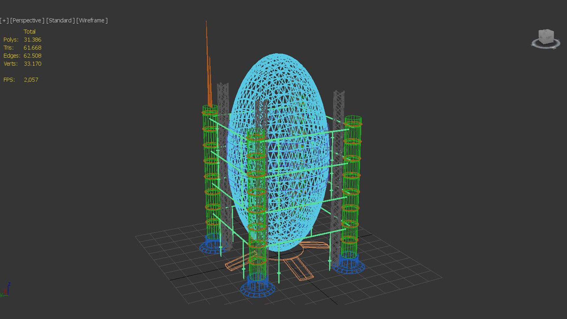 Sci-Fi Building 2 3D model_1