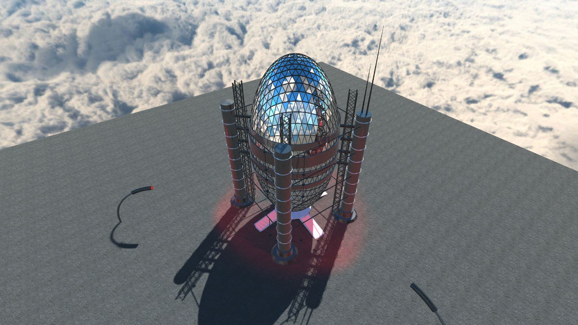 Sci-Fi Building 2 3D model_4