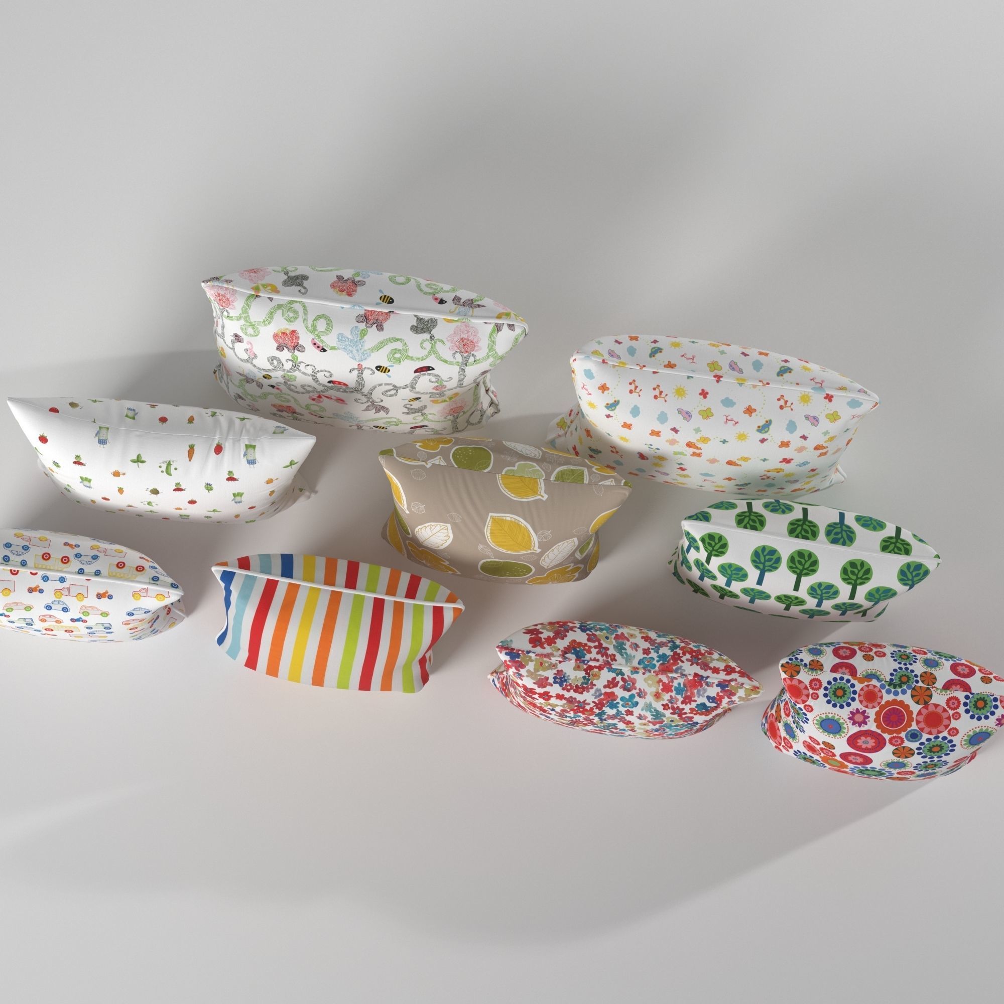 Pillow Collection A polka dot pillows 3D model_2