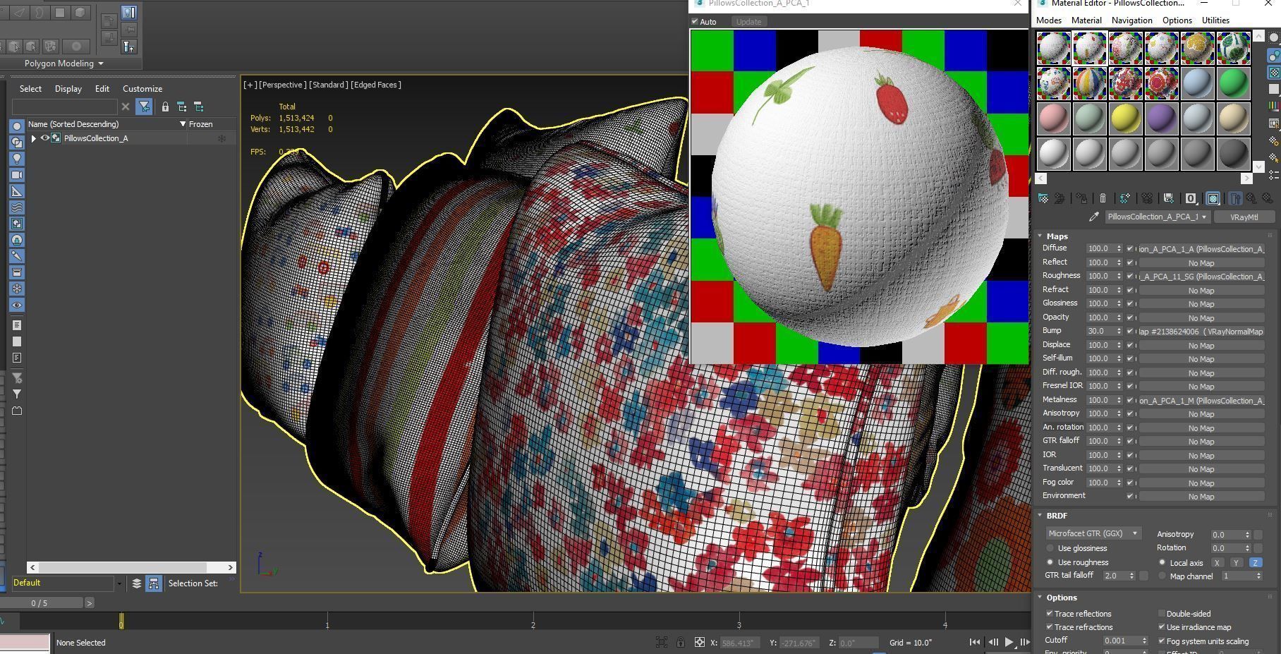 Pillow Collection A polka dot pillows 3D model_6