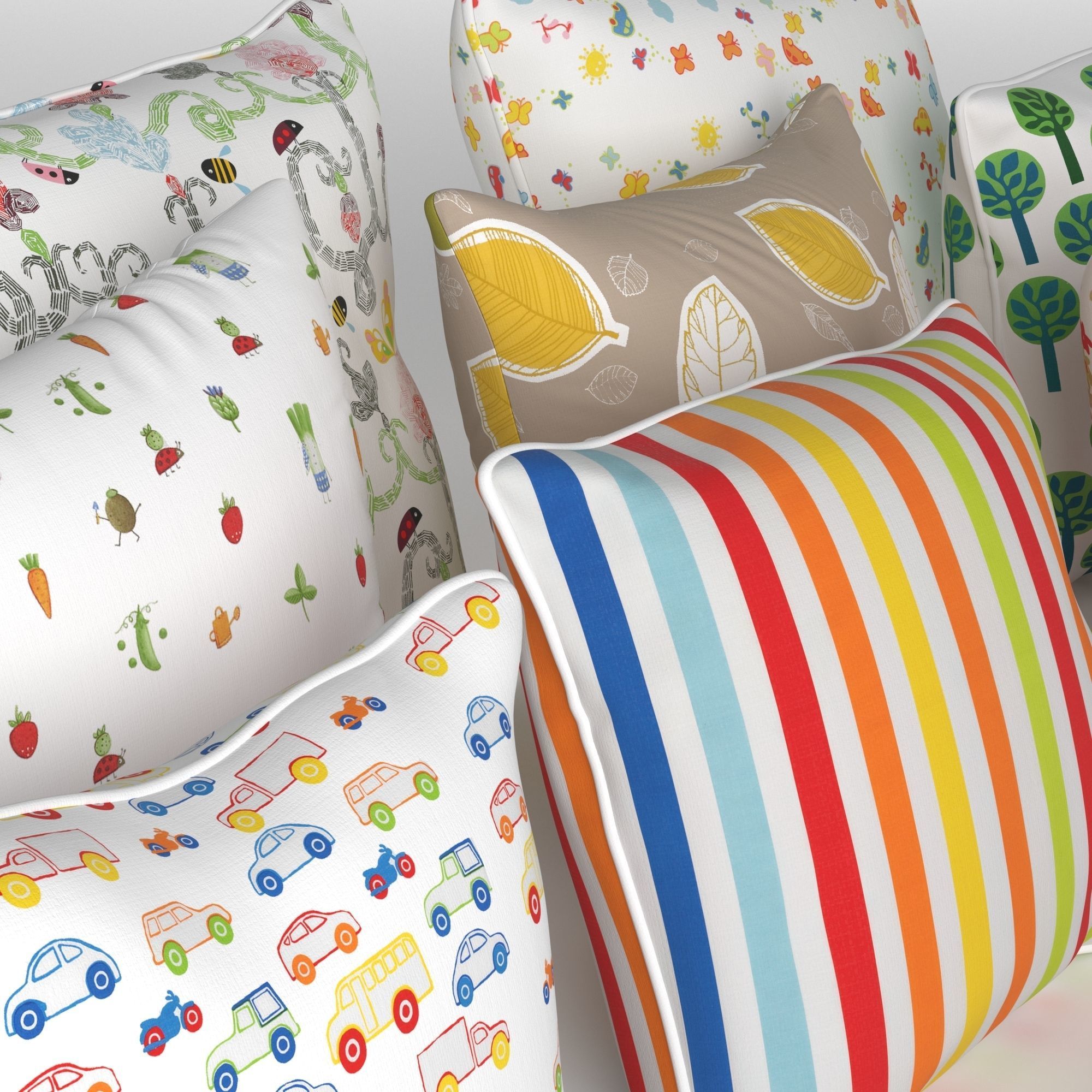 Pillow Collection A polka dot pillows 3D model_3