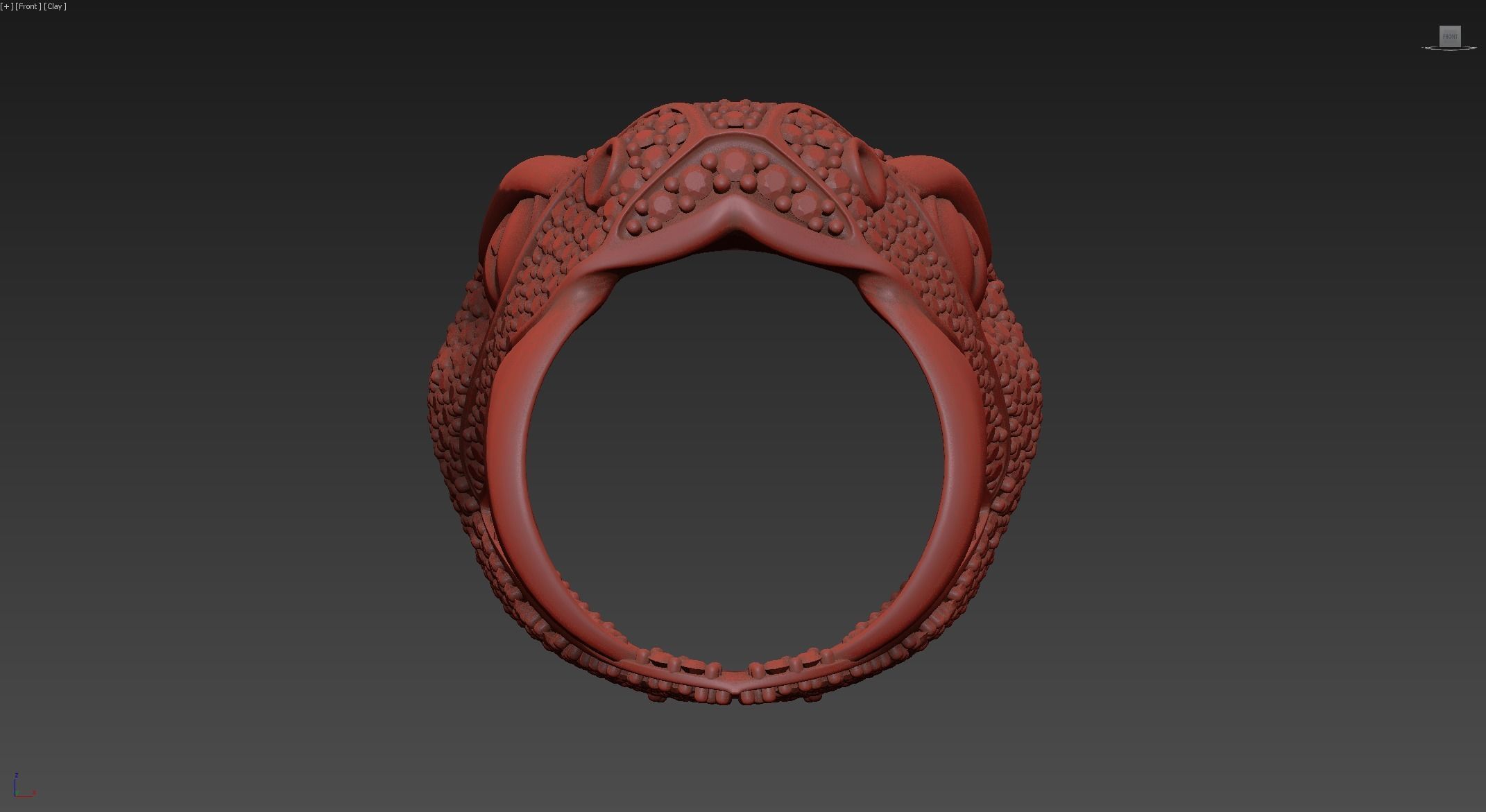 Snake ring 3D print model_3