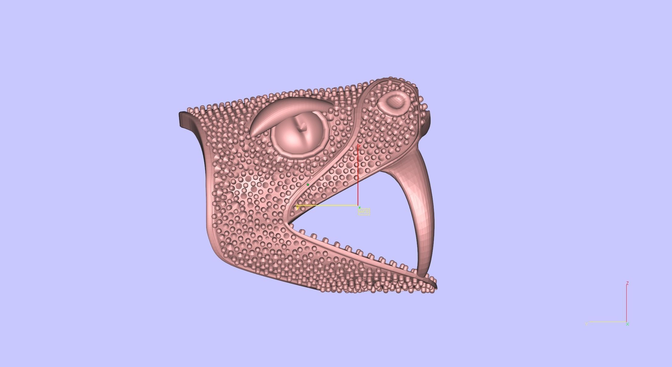 Snake ring 3D print model_14