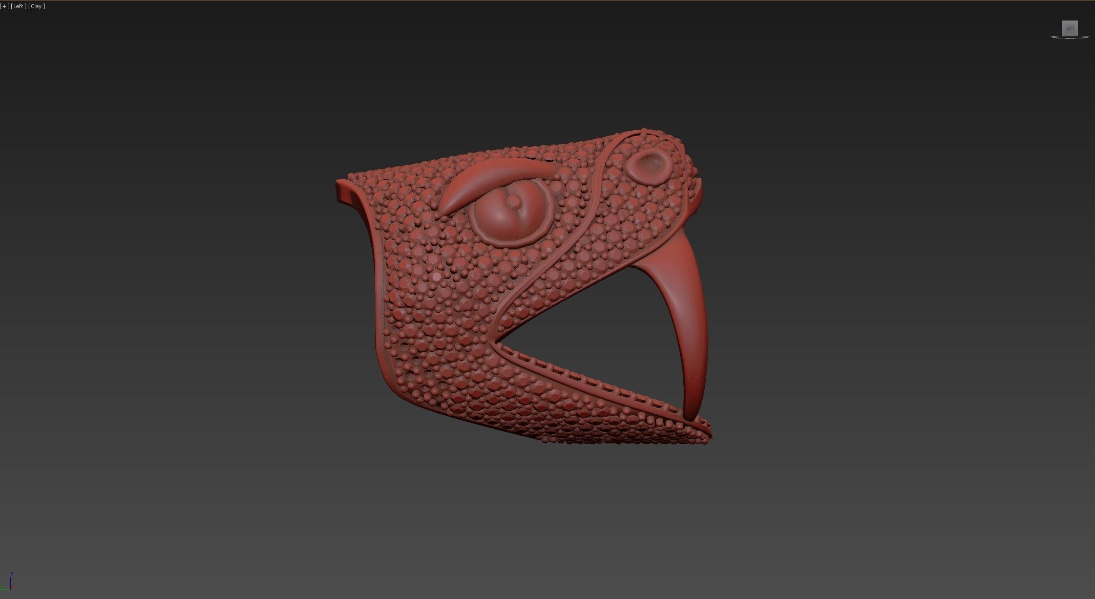 Snake ring 3D print model_5