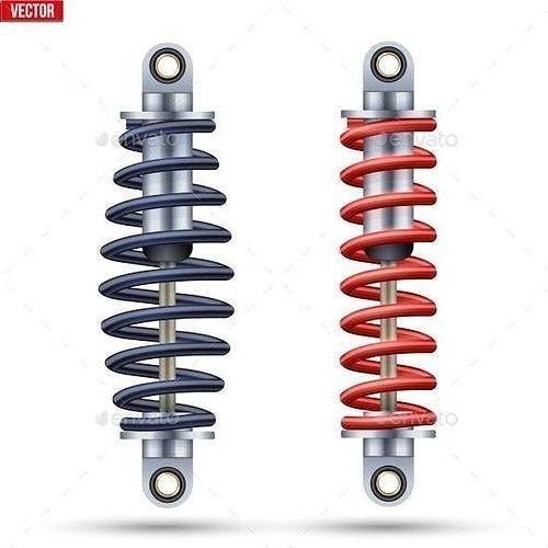 Shock Absorber Low-poly 3D model